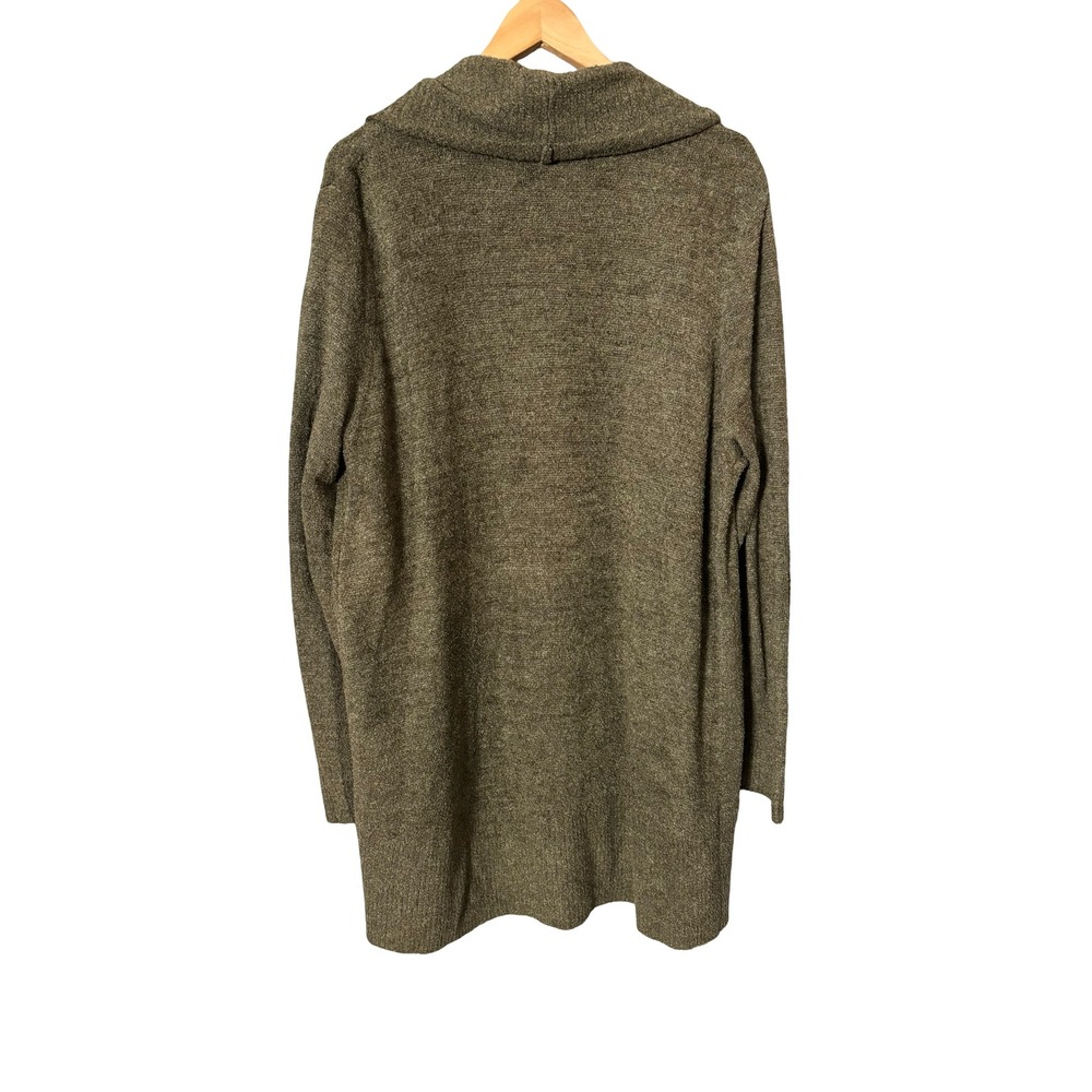 Barefoot Dreams CozyChic Lite Cardigan XXL Olive Green Nylon Rayon Wrap - Picture 6 of 6